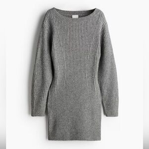H&M Rib Knit Boat Neck Dress